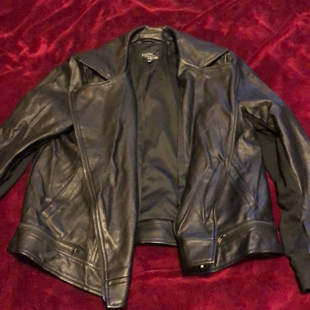 Faith fear faux leather jacket